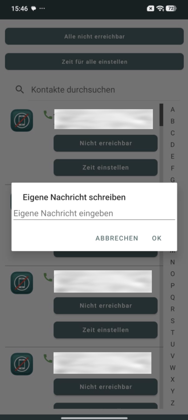 Eigene Nachricht